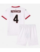 Otroške Nogometnih dresov AC Milan Ismael Bennacer #4 Gostujoči 2024-25 Kratki rokavi (+ hlače)